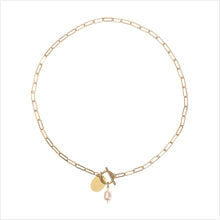 Load image into Gallery viewer, Pearl t-bar necklace

