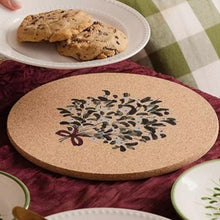 Load image into Gallery viewer, Cork placemat - mistletoe
