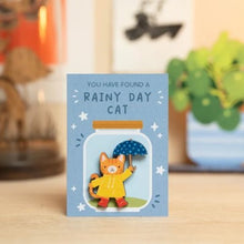Load image into Gallery viewer, Rainy day cat pin
