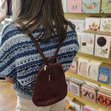 Load image into Gallery viewer, Leather triangular backpack - small
