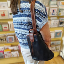 Load image into Gallery viewer, Leather triangular backpack - small
