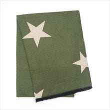 Load image into Gallery viewer, Stars scarf - olive
