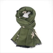 Load image into Gallery viewer, Stars scarf - olive
