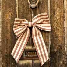 Load image into Gallery viewer, Xmas dec - stripe bow - small - pine green
