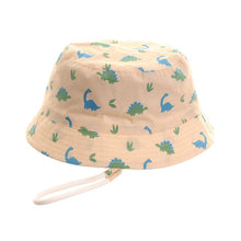 Load image into Gallery viewer, Sun hat - dinos (blue/green)
