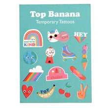 Load image into Gallery viewer, Temporary tattoos - top banana
