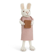 Load image into Gallery viewer, White bunny with lavender dress &amp; book - large
