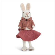 Load image into Gallery viewer, White bunny with rose skirt &amp; jacket - large
