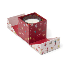Load image into Gallery viewer, Christmas ribbed glass candle - winter berry
