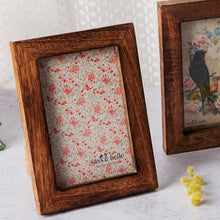 Load image into Gallery viewer, Dark brown wood photo frame
