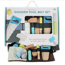 Load image into Gallery viewer, Wooden tools &amp; tool belt playset
