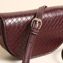 Load image into Gallery viewer, Half moon crossbody bag - burgundy
