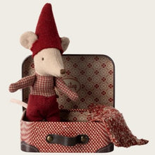 Load image into Gallery viewer, Christmas mouse - baby in suitcase
