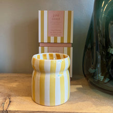 Load image into Gallery viewer, Cabana striped ceramic candles - various scents
