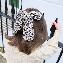 Load image into Gallery viewer, Leopard love frilly bow clip
