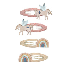 Load image into Gallery viewer, Winged unicorn &amp; rainbow clic clacs
