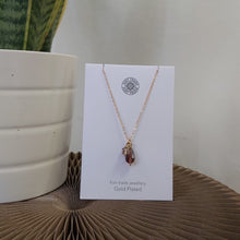 Load image into Gallery viewer, Temple bead pear drop pendant - rose
