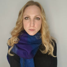 Load image into Gallery viewer, Big Blue scarf - purple/blue
