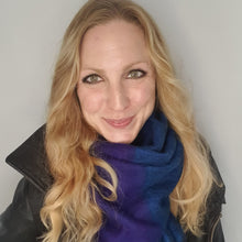 Load image into Gallery viewer, Big Blue scarf - purple/blue
