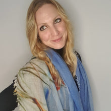 Load image into Gallery viewer, Matty wool digitally printed scarf - left bank
