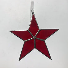 Load image into Gallery viewer, Handmade glass 5 pointed star - medium - regal red
