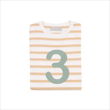 Load image into Gallery viewer, No 3 t-shirt - biscuit breton (green number)
