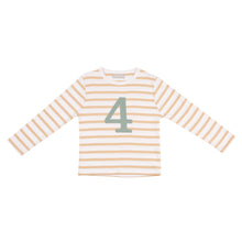Load image into Gallery viewer, No 4 t-shirt - biscuit breton (green number)
