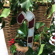 Load image into Gallery viewer, Handmade glass Christmas candy cane
