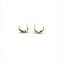 Load image into Gallery viewer, Celestial textured moon earrings
