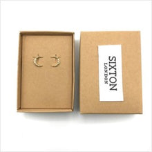 Load image into Gallery viewer, Celestial textured moon earrings
