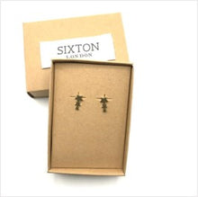 Load image into Gallery viewer, Celestial triple star earrings
