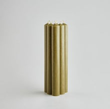 Load image into Gallery viewer, 8" olive green dinner candles - boxed

