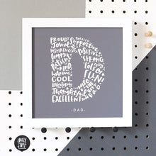 Load image into Gallery viewer, Dad D framed print
