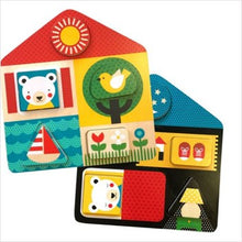 Load image into Gallery viewer, Day &amp; night two-sided wood tray puzzle
