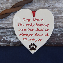Load image into Gallery viewer, Dog noun ceramic dec
