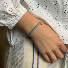 Load image into Gallery viewer, Fancy blue beaded friendship bracelet
