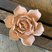 Load image into Gallery viewer, This beautiful ceramic flower is perfect for a decorative wall hanging or table top.
