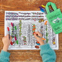 Load image into Gallery viewer, Garden, grow, eat! placemat to go - colour in &amp; learn
