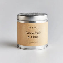 Load image into Gallery viewer, Grapefruit &amp; lime scented tin candle
