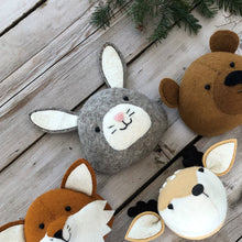 Load image into Gallery viewer, Grey bunny mini head wall decoration

