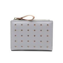 Load image into Gallery viewer, Compact purse with rose gold stars - navy
