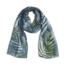 Load image into Gallery viewer, Silk scarf - hummingbird - mustard or blue
