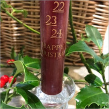 Load image into Gallery viewer, Christmas Advent candle - red
