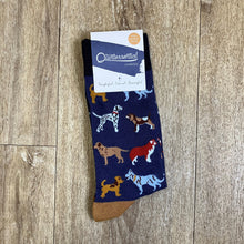 Load image into Gallery viewer, Socks - dogs - navy
