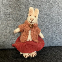 Load image into Gallery viewer, White bunny with ochre trousers
