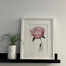 Load image into Gallery viewer, Pink peony mounted unframed print
