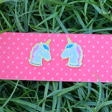 Load image into Gallery viewer, Unicorn enamel earrings

