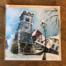 Load image into Gallery viewer, Pack of 10 Xmas cards - The Lone Robin (St Albans Clock Tower)
