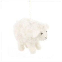 Load image into Gallery viewer, Minty the lamb hanging felt dec
