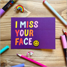 Load image into Gallery viewer, I miss your face card &amp; pin
